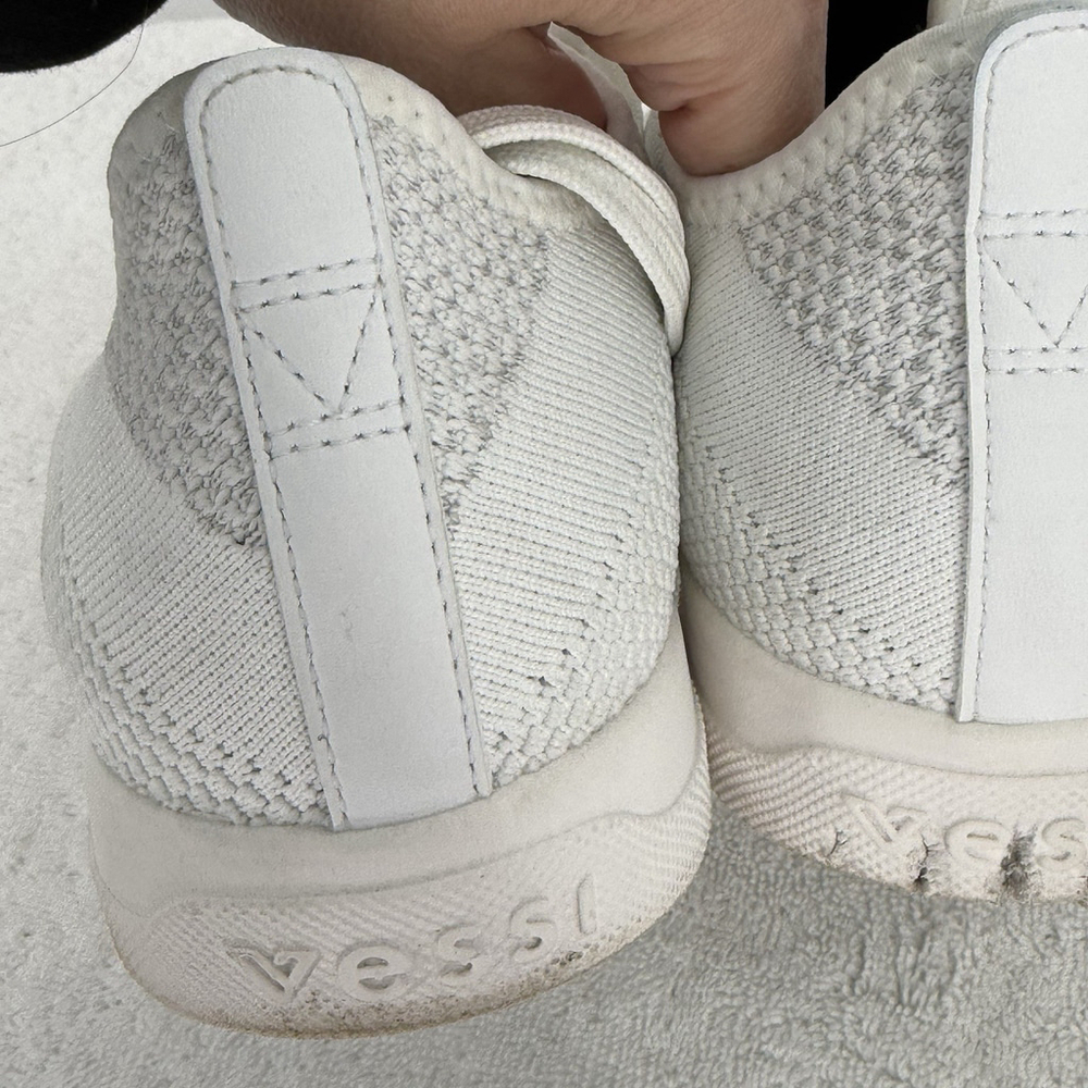 Vessi Womens Weekend Sneaker Size 9 Waterproof White Knit Casual Shoe Athletic - Picture 4 of 9
